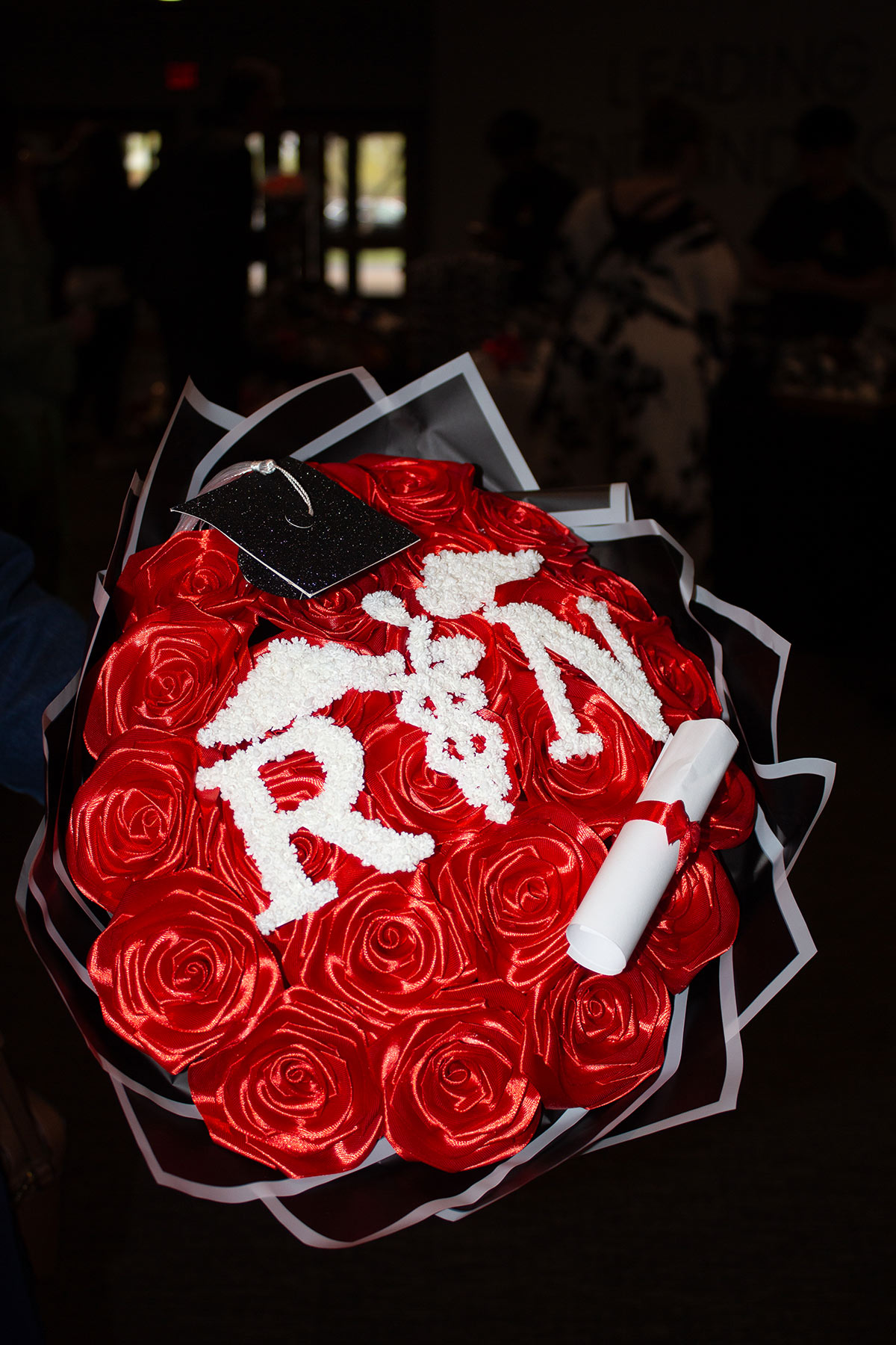 Roses with RN logo
